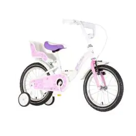 Bicikl za decu visitor liloo 16" 9" v-brake  kontra 105-125cm (16") belo roze perla
