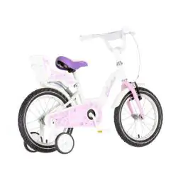 Bicikl za decu visitor liloo 16" 9" v-brake  kontra 105-125cm (16") belo roze perla