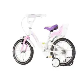 Bicikl za decu visitor liloo 16" 9" v-brake  kontra 105-125cm (16") belo roze perla