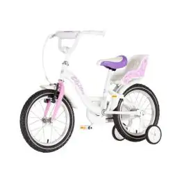 Bicikl za decu visitor liloo 16" 9" v-brake  kontra 105-125cm (16") belo roze perla