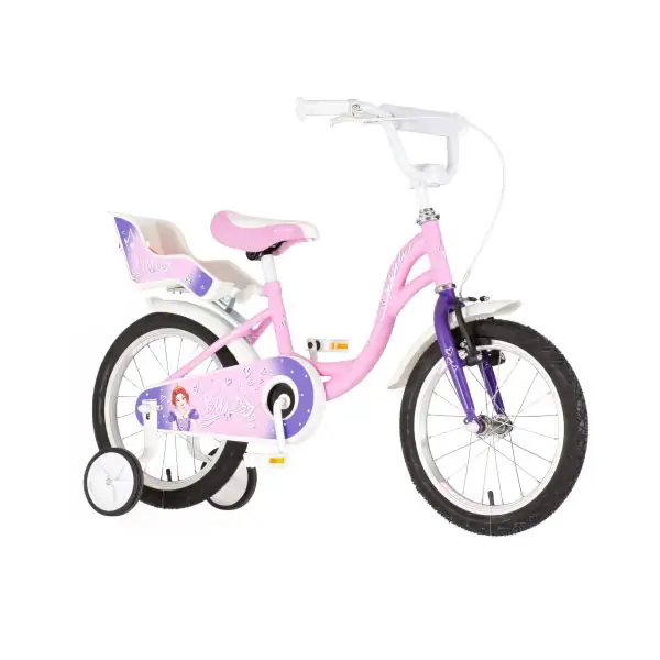 Bicikl za decu visitor princess 16" 9" v-brake  kontra 105-125cm (16") roze