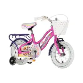 Bicikl za decu visitor best friend 12" 8" v-brake  kontra 95-115cm (12") roze neon uv sjaj