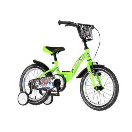 Bicikl kids visitor goal 16" 9" v-brake  kontra 105-125cm (16") belo zeleni neon