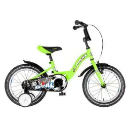 Bicikl kids visitor goal 16" 9" v-brake  kontra 105-125cm (16") belo zeleni neon