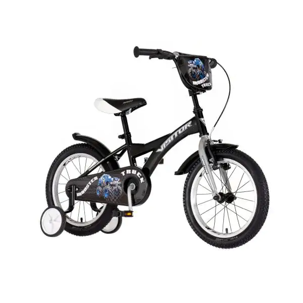 Bicikl za decu visitor truck 16" 9" v-brake  kontra 105-125cm (16") crno sivi