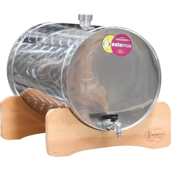 Ezio Inox ležeće inox bure za rakiju 35 L