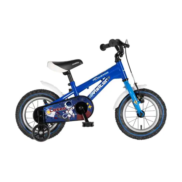 Bicikl za decu visitor cosmo 12" 8" v-brake  kontra 95-115cm (12") plavi
