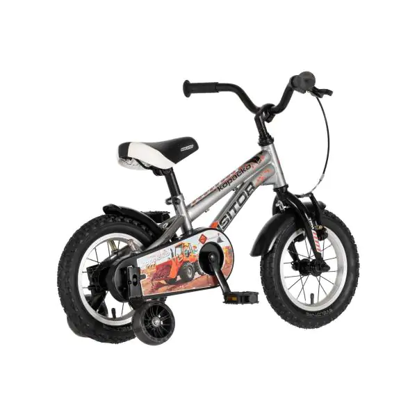 Bicikl za decu visitor kopacko 12" 8" v-brake  kontra 95-115cm (12") srebrni uv sjaj