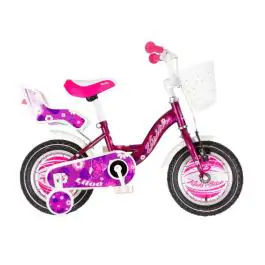 Bicikl za decu visitor liloo 12" 8" v-brake kontra 95-115 cm (12") ljubičasti perla uv sjaji