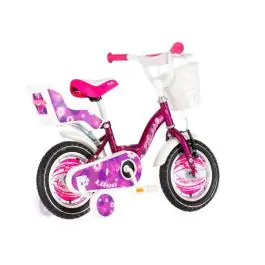 Bicikl za decu visitor liloo 12" 8" v-brake kontra 95-115 cm (12") ljubičasti perla uv sjaji