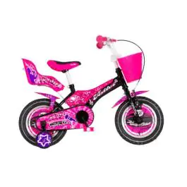 Bicikl za decu visitor star 12" 9" v-brake  kontra 95-115cm (12") crno ljubičasti