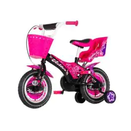 Bicikl za decu visitor star 12" 9" v-brake  kontra 95-115cm (12") crno ljubičasti