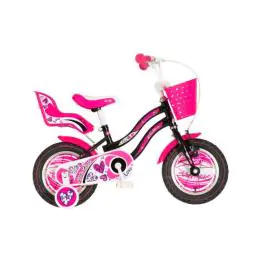 Bicikl za decu visitor heart 12" 7" v-brake  kontra 95-115cm (12") crno roze