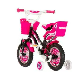 Bicikl za decu visitor heart 12" 7" v-brake  kontra 95-115cm (12") crno roze