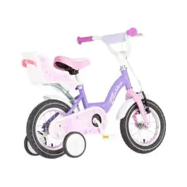 Bicikl za decu visitor liloo 12" 8" v-brake kontra 95-115cm (12") ljubičasto roze perla