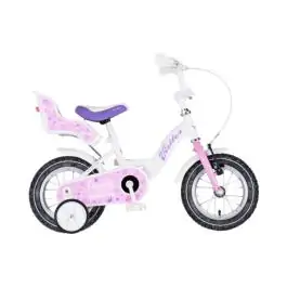 Bicikl za decu visitor liloo 12" 8" v-brake  kontra 95-115cm (12") belo roze perla