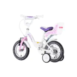 Bicikl za decu visitor liloo 12" 8" v-brake  kontra 95-115cm (12") belo roze perla