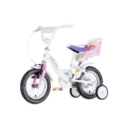 Bicikl za decu visitor liloo 12" 8" v-brake  kontra 95-115cm (12") belo roze perla