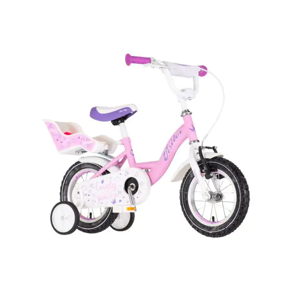 Bicikl za decu visitor liloo 12" 8" v-brake  kontra 95-115cm (12") roze