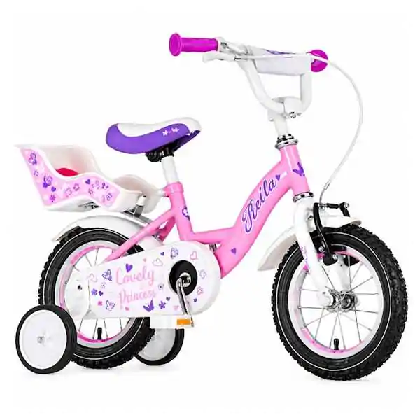 Bicikl za decu visitor liloo 12" 8" v-brake  kontra 95-115cm (12") roze