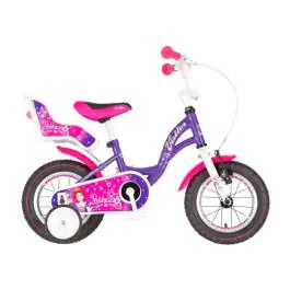 Bicikl za decu visitor princess 12" 7" v-brake kontra 95-115cm (12") ljubičasti perla