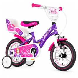 Bicikl za decu visitor princess 12" 7" v-brake kontra 95-115cm (12") ljubičasti perla