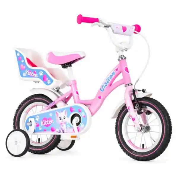 Bicikl za decu visitor kitty 12" 7" v-brake  kontra 95-115cm (12") roze