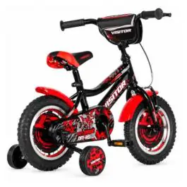 Bicikl za decu visitor xtreme 12" 8" v-brake  kontra 95-115cm (12") crno crveni