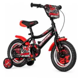 Bicikl za decu visitor xtreme 12" 8" v-brake  kontra 95-115cm (12") crno crveni