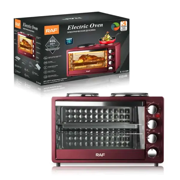 RAF R.5310R Mini šporet sa ringlama, tajmerom 30L 1500W+1600W