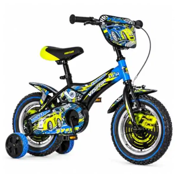 Bicikl za decu visitor turbo 12" 9" v-brake  kontra 95-115cm (12") crno plavi