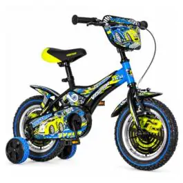 Bicikl za decu visitor turbo 12" 9" v-brake  kontra 95-115cm (12") crno plavi