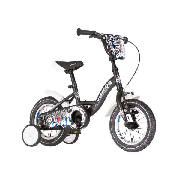 Bicikl za decu visitor goal 12" 8" v-brake  kontra 95-115cm (12") crni