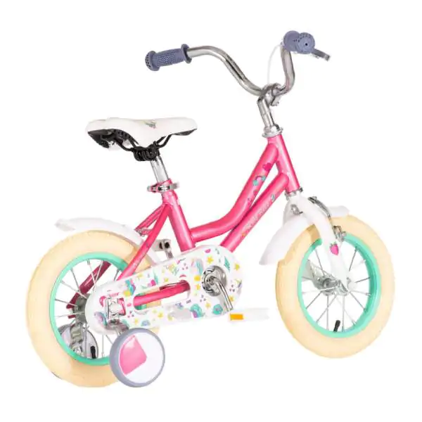 Dečiji bicikl unicorn 12" celik 7"  v-brake 1 brzina  95-115cm (12") roze