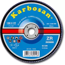 Lepezasta brusna ploča za Metal 180mmx22 ZR40 Karbosan