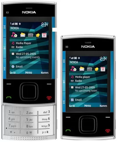 Mobilni telefon X3-00 Silver Blue 002Q546 Nokia 