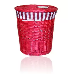 Korpa od pruća, velika okrugla, bordo 1036D LINEA