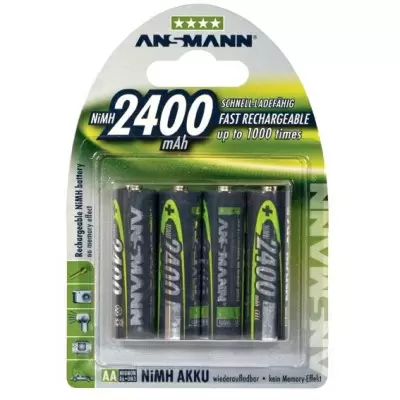 Baterije akumulatorske 2400 mAh AA, NiMh, 1.2V LR06 4/1  ANSMANN