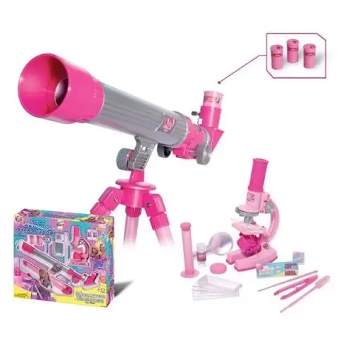 Mikroskop i teleskop roze igračka EASTCOLIGHT