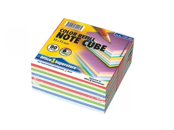 Listići blok - kocka u boji 93X93mm 400 listova OFFICE
