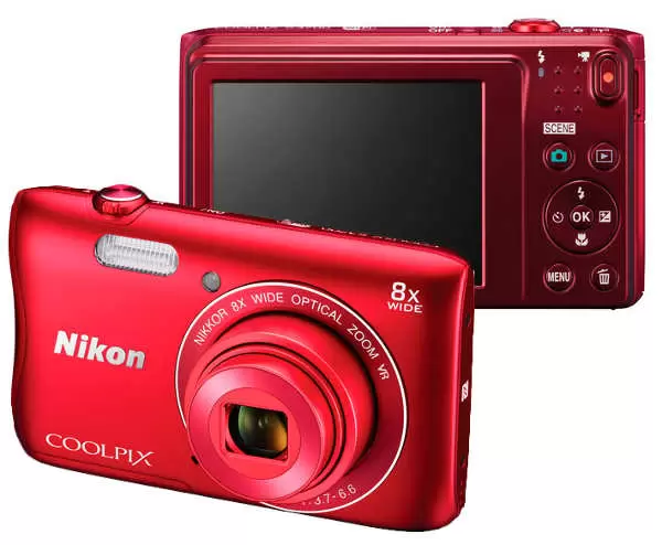 Digitalni foto-aparat crveni Collpix S3700 Nikon