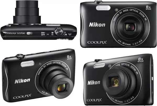 Digitalni foto-aparat crni Collpix S3700 Nikon