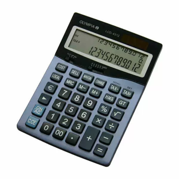 Kalkulator komercijalni 12mesta LCD-4312 plavi OLYMPIA
