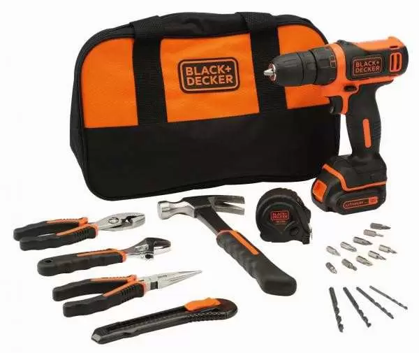 Akumulatorska bušilica set BDCDD12HTSA Black & Decker