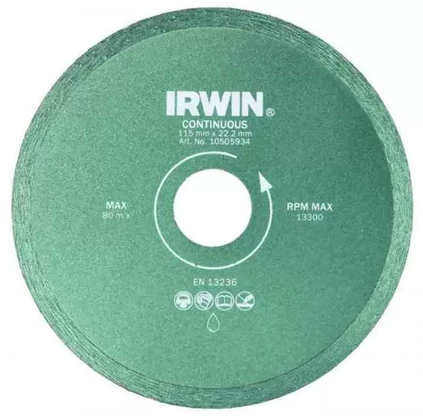 Dijamantska ploča za sečenje keramičkih pločica KONTINUALNA 125mm/22.22 IRWIN