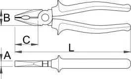 Kombinovana klešta 420/1BI 180mm UNIOR