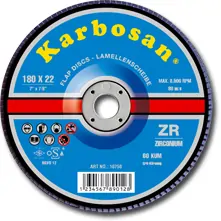 Lepezasta brusna ploča za Metal 115mmx22 ZR36 Karbosan
