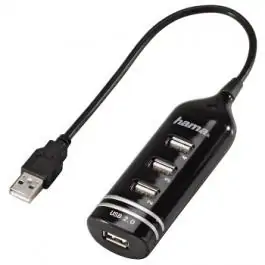 USB 2.0 razdelnik 4/1 crni Hama