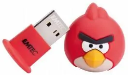 Flash USB memorija Refill A100 4GB oblik crvena ptica EMTEC