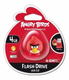 Flash USB memorija Refill A100 4GB oblik crvena ptica EMTEC